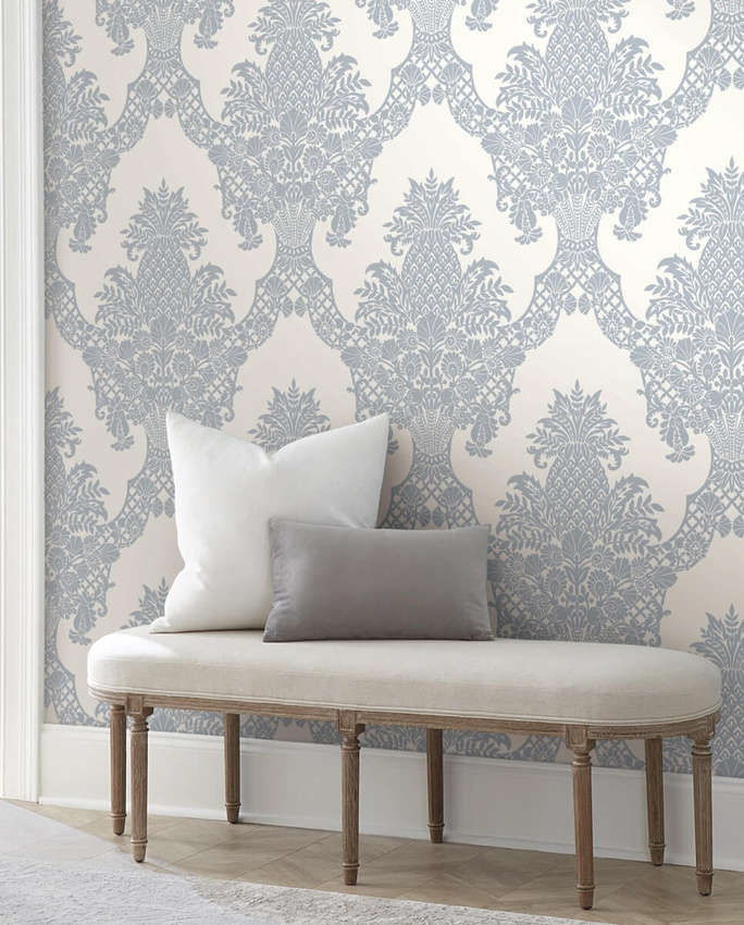DM4974 – tapeta Pineapple Plantation Damask Damask Resource Library York